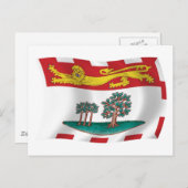 Carte postale drapeau de l'Île-du-Prince-Édouard (Devant / Derrière)