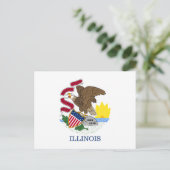 Carte Postale Drapeau de l'Illinois (Debout devant)
