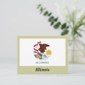 Carte Postale Drapeau de l'Illinois (Debout devant)