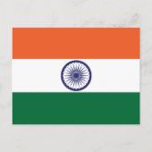 Carte Postale Drapeau de l'Inde (Devant)
