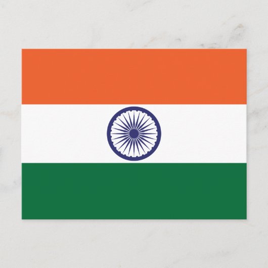 Carte Postale Drapeau de l'Inde (Devant)