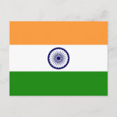 Carte Postale Drapeau de l'Inde (Devant)