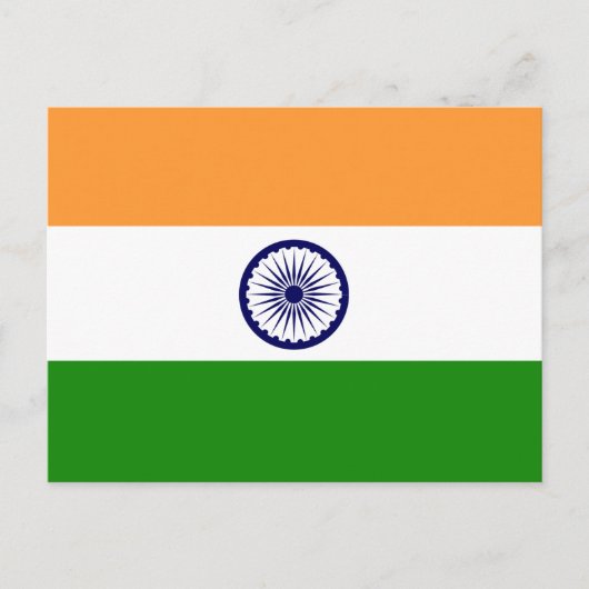 Carte Postale Drapeau de l'Inde (Devant)