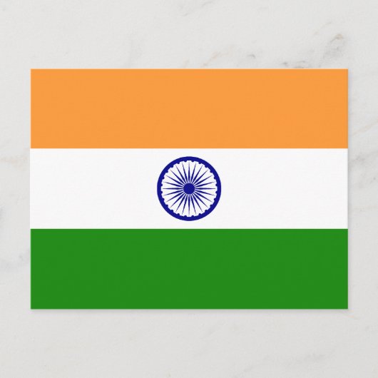 Carte Postale Drapeau de l'Inde (Devant)