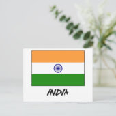 Carte Postale Drapeau de l'Inde (Debout devant)