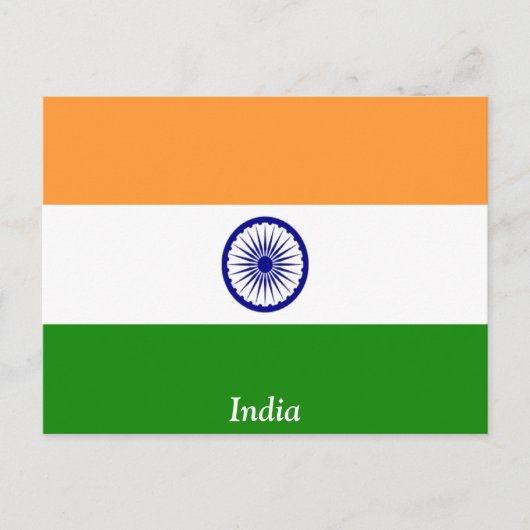 Carte Postale Drapeau de l'Inde (Devant)