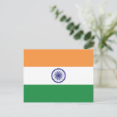 Carte Postale Drapeau de l'Inde (Debout devant)