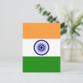 Carte Postale Drapeau de l'Inde (Debout devant)
