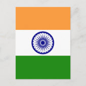 Carte Postale Drapeau de l'Inde (Devant)