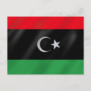 Carte Postale Drapeau de l'Indépendance libyenne - Libérez la Li