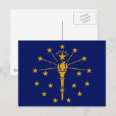 Carte Postale Drapeau de l'Indiana (Devant / Derrière)