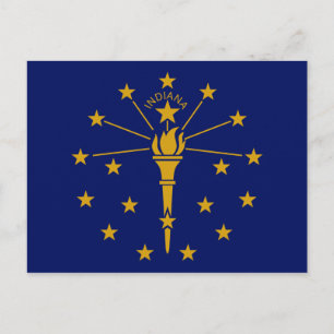 Carte Postale Drapeau de l'Indiana