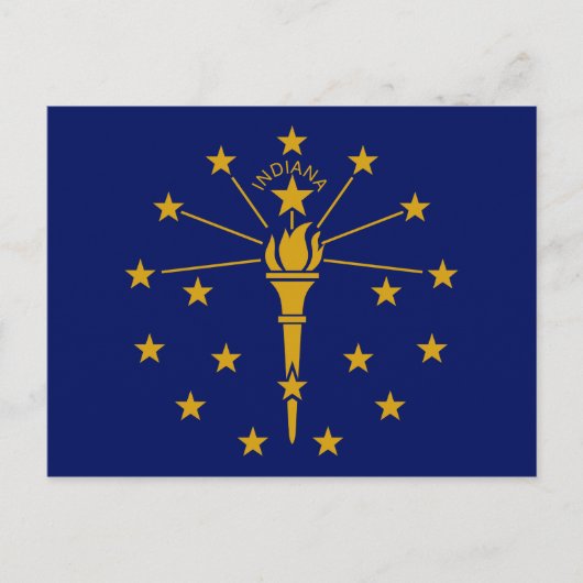 Carte Postale Drapeau de l'Indiana (Devant)
