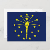 Carte Postale Drapeau de l'Indiana (Devant / Derrière)