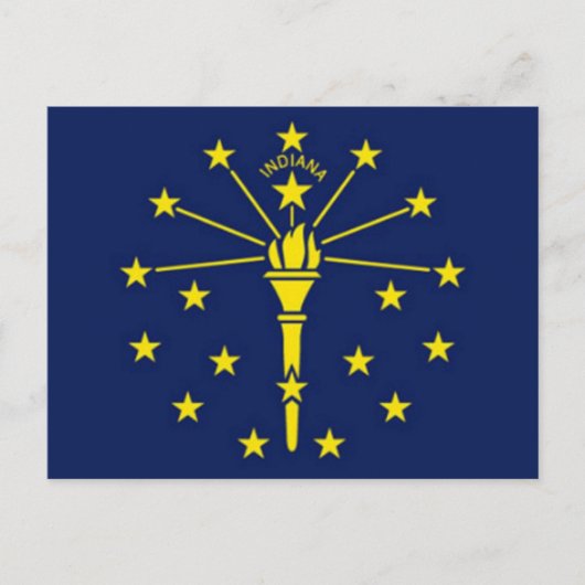 Carte Postale Drapeau de l'Indiana (Devant)