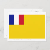 Carte Postale Drapeau de l'Indochine française (1887-1954) (Devant / Derrière)