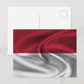 Carte Postale Drapeau de l'Indonésie (Devant / Derrière)