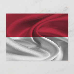 Carte Postale Drapeau de l'Indonésie