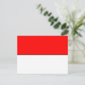 Carte Postale Drapeau de l'Indonésie (Debout devant)