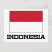 Carte Postale Drapeau de l'Indonésie (Devant)