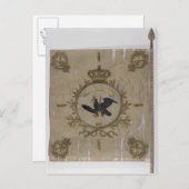 Carte Postale Drapeau de l'infanterie prussienne (Devant / Derrière)