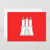 Carte postale Drapeau de l'invitation de Hambourg (Devant / Derrière)