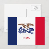 Carte Postale Drapeau de l'Iowa (Devant / Derrière)