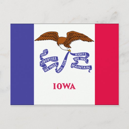Carte Postale Drapeau de l'Iowa (Devant)