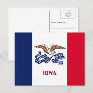Carte Postale Drapeau de l'Iowa