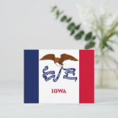 Carte Postale Drapeau de l'Iowa (Debout devant)