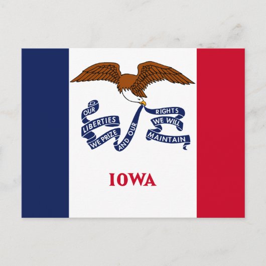 Carte Postale Drapeau de l'Iowa (Devant)