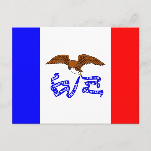Carte Postale Drapeau de l'Iowa (Devant)