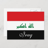 Carte Postale Drapeau de l'Irak (Devant / Derrière)