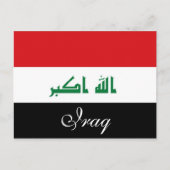 Carte Postale Drapeau de l'Irak (Devant)