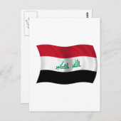 Carte Postale Drapeau de l'Irak (Devant / Derrière)