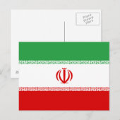 Carte Postale Drapeau de l'Iran (Devant / Derrière)
