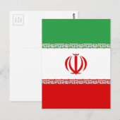 Carte Postale Drapeau de l'Iran (Devant / Derrière)
