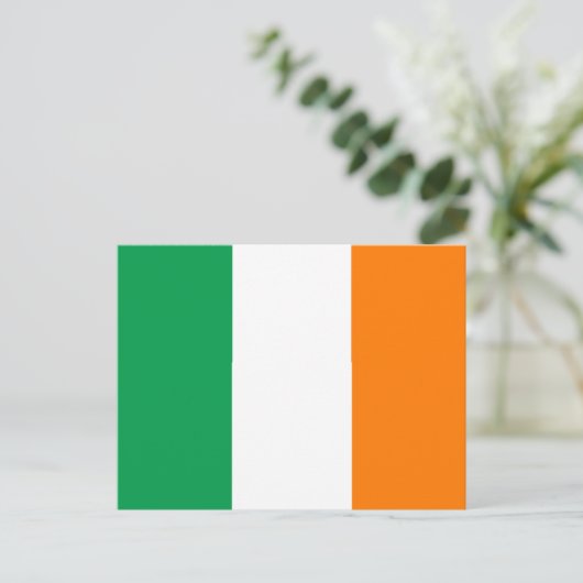 Carte Postale Drapeau de l'Irlande (Debout devant)
