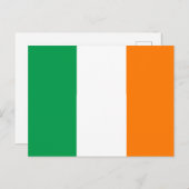 Carte Postale Drapeau de l'Irlande (Devant / Derrière)