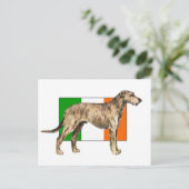 Carte Postale Drapeau de l'Irlande Irish wolfhound Gear (Debout devant)