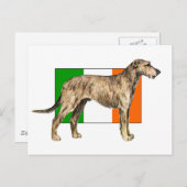 Carte Postale Drapeau de l'Irlande Irish wolfhound Gear (Devant / Derrière)