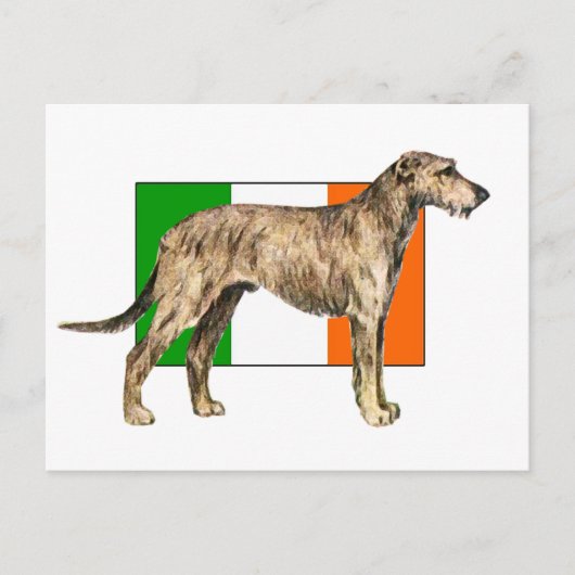 Carte Postale Drapeau de l'Irlande Irish wolfhound Gear (Devant)