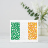 Carte Postale Drapeau de l'Irlande Shamrock (Debout devant)