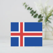 Carte Postale Drapeau de l'Islande (Debout devant)