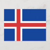 Carte Postale Drapeau de l'Islande (Devant)