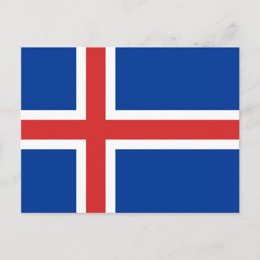 Carte Postale Drapeau de l'Islande (Devant)