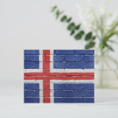 Carte Postale Drapeau de l'Islande (Debout devant)