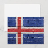 Carte Postale Drapeau de l'Islande (Devant / Derrière)