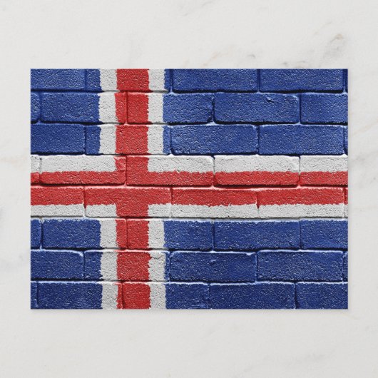 Carte Postale Drapeau de l'Islande (Devant)