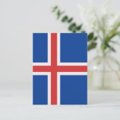 Carte Postale Drapeau de l'Islande (Debout devant)